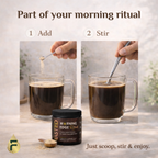 just 3 steps - add to your favorite hot drink , Stir and Enjoy